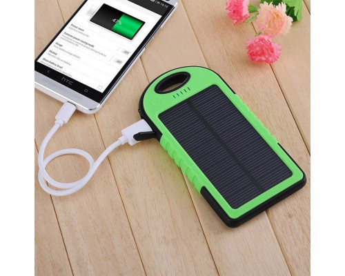 Power Bank Solar Charger SC30 30000 mAh на солнечной батарее, прорезиненный, влагозащита, LED фонарик Черный