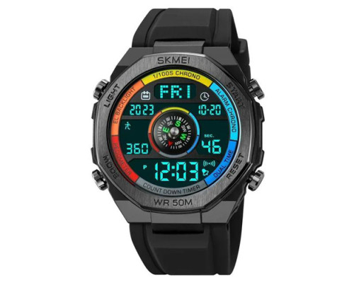 Часы наручные модель (2209CKBK) SKMEI, COLORFUL/BLACK, Compass, Pedometer, UKRAINE