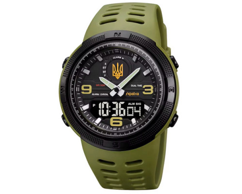 Часы наручные модель (5561/1655AGBK) SKMEI, ARMY GREEN CAMO-BLACK, UKRAINE