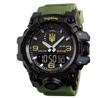 Часы наручные модель (6851/1586AG) SKMEI, ARMY GREEN, UKRAINE