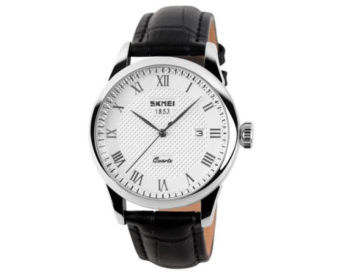 Часы наручные модель (9058LSIWTBK-B) SKMEI, BLACK BAND WHITE DIAL (MEN)