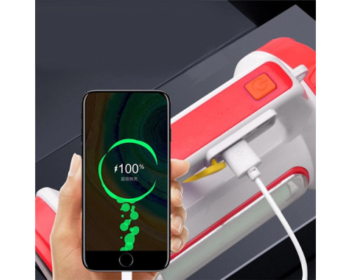 Фонарь переносной 5158-LED+COB, power bank, Li-Ion аккум., солнечная батарея, ЗУ microUSB, Box