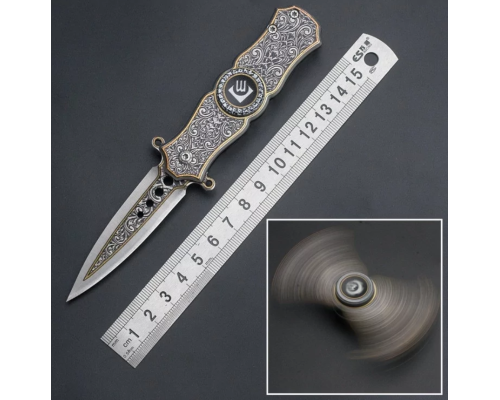 Нож охотничий, нескладной тактический. Нож-спиннер Spinner Toy Finger CM78