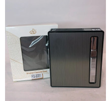 Металлический портсигар с турбо-зажигалкой Dinghao HL-536 Black