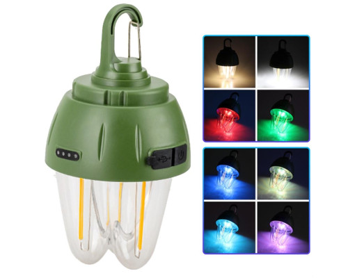 Фонарь для кемпинга RGB+COB вольфрамовая лампа (899-SMD)