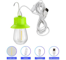 LED лампа COB, кабель 3 м с  крюком (V07)