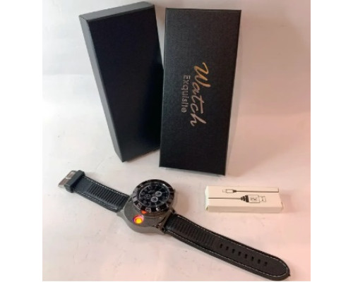 Зажигалка. Наручные часы с зажигалкой (HL-666 Black)