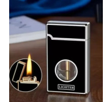 Бензиновая зажигалка с дуговым поджигом (HL-659 Black silver)