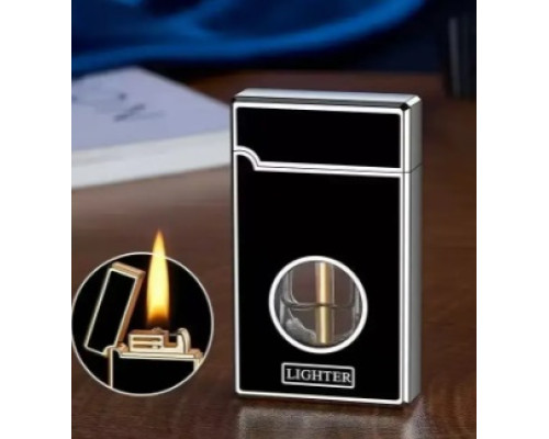 Бензиновая зажигалка с дуговым поджигом (HL-659 Black silver)