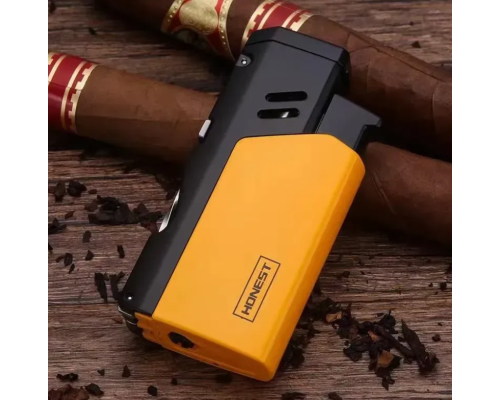 Газовая зажигалка HONEST для сигар HL-854 Yellow