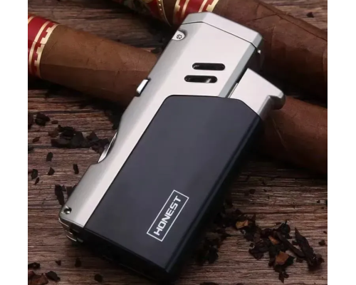 Газовая зажигалка HONEST для сигар HL-854 Silver