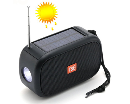 Bluetooth-колонка TG632, c функцией speakerphone, радио, фонарь, солнечная батарея, black