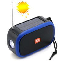 Bluetooth-колонка TG632, c функцией speakerphone, радио, фонарь, солнечная батарея, blue