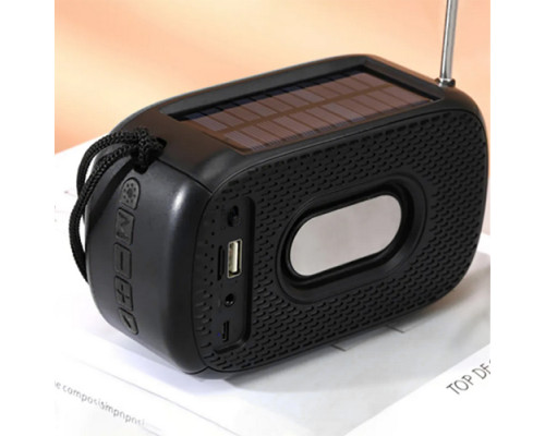 Bluetooth-колонка TG632, c функцией speakerphone, радио, фонарь, солнечная батарея, black