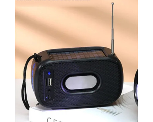 Bluetooth-колонка TG632, c функцией speakerphone, радио, фонарь, солнечная батарея, blue