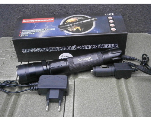 Тактический фонарь Police BL-1102 99000KV. Отпугиватель фонарь 1102