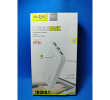 Внешний аккумулятор Power Bank KLGO KP-56 10000mAh 2.1A Белый/Черный