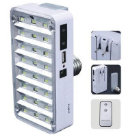 Фонарь лампа Luxury 9817, 24SMD, пульт Д/У, E27, встроенный аккумулятор