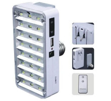 Фонарь лампа Luxury 9817, 24SMD, пульт Д/У, E27, встроенный аккумулятор