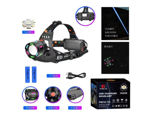 Фонарь налобный NIGHT VISION FLUORESCENCE SY-8087-PM10-TG