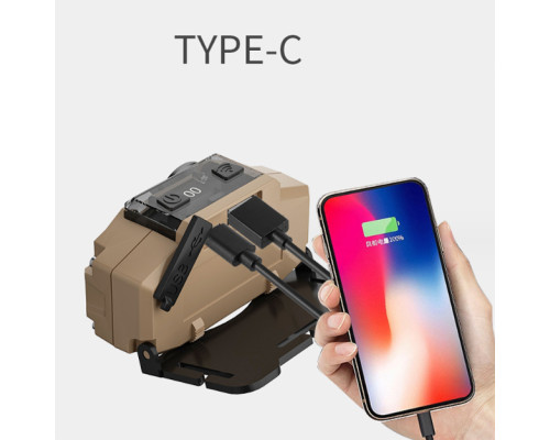 Фонарь налобный CH-8825-3P35+COB(white+yellow)+RGB