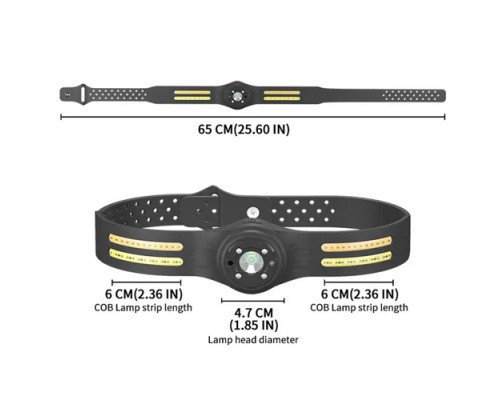 Фонарь налобный T134-XPE+4COB (white+yellow+red)