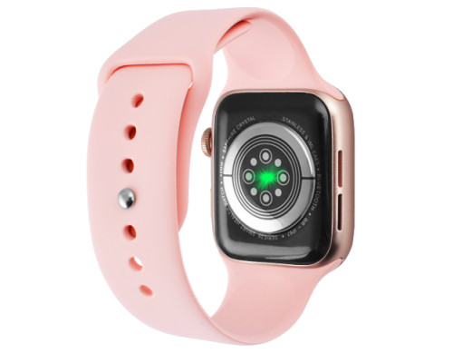 Apl Watch Series 6 HW22 PLUS, WearfitPro, 44mm, Aluminium, беспроводная зарядка, голосовой вызов, pink