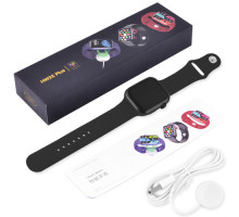 Apl Watch Series 6 HW22 PLUS, WearfitPro, 44mm, Aluminium, беспроводная зарядка, голосовой вызов, black