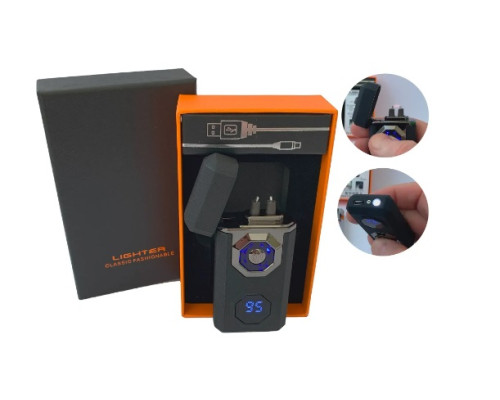 Дуговая электрическая USB-зажигалка HL-646 Black matte