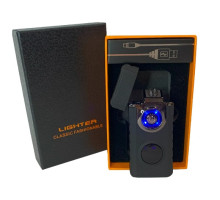 Электрическая USB зажигалка с дуговым поджигом hl-648 black matte