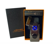 Электрическая USB зажигалка с дуговым поджигом hl-648 black ice