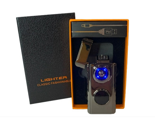 Электрическая USB зажигалка с дуговым поджигом hl-648 black ice