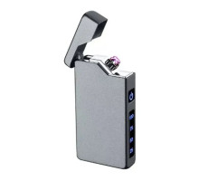 Электрическая USB зажигалка с двойной дугой hl-645 grey
