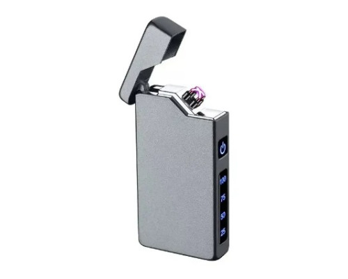 Электрическая USB зажигалка с двойной дугой hl-645 grey
