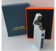 Электрическая USB зажигалка с двойной дугой hl-645 silver