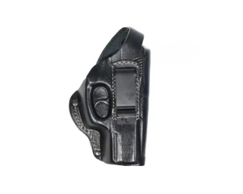 Кобура поясная Crosman C11 формованная с клипсой. Материал кожа, цвет чёрная