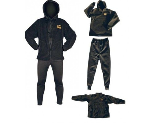 Тактическое термобелье Sea Fox - Black Warm Suit материал Флис ЗСУ. Размер M