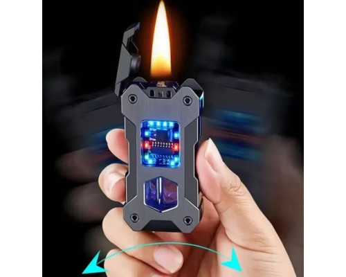 Бензиновая зажигалка с гравитационным механизмом Gravity Flame (HL-607 Black)
