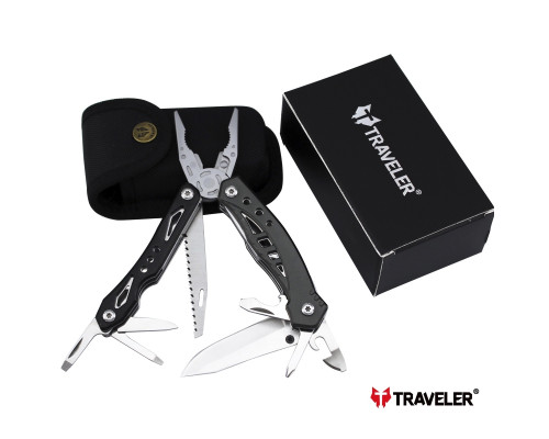 Мультинструмент (мультитул) Traveler MQ023G черный